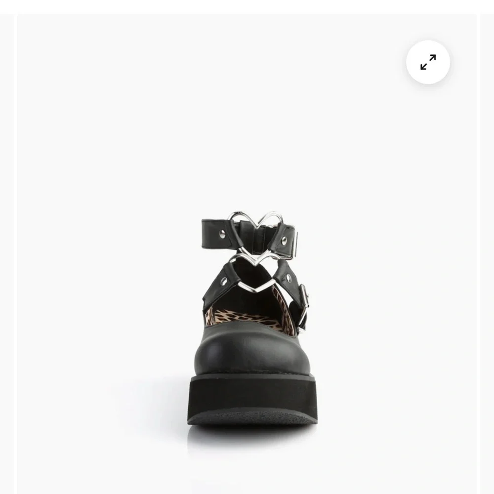 Demonia Sprite-02 Mary Jane Black Platform Buckle Shoes